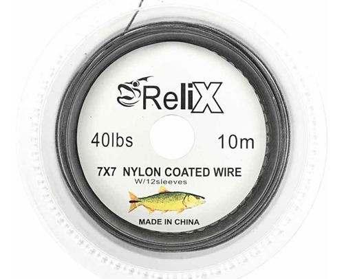 Lider De Acero Forrado En Nylon Relix 40lbs. X 10m. / 7x7