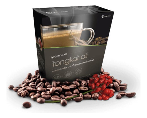 Gano Café Tong Kat Ali Ganoderma, Ginseng Caja (15 Sobres)