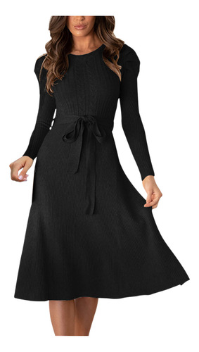 Suéter Para Mujer, Vestido Tipo Suéter De Longitud Media, Cu