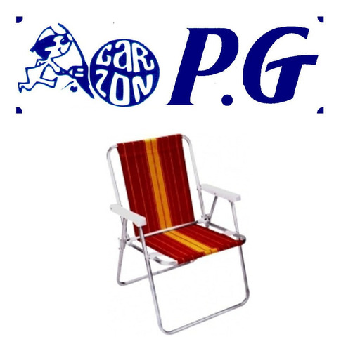 Silla Playa Alta De Aluminio Modelo 2101 Mor P G 