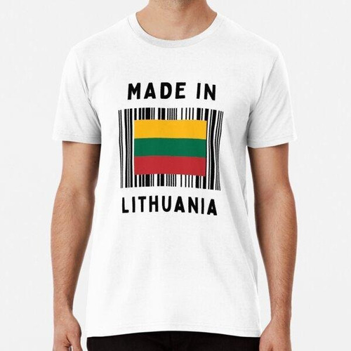 Remera Hecho En Lituania (bandera - Sin Marco Con Código De 