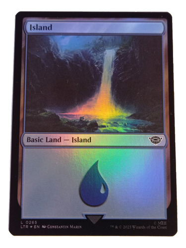 Carta Magic Lord Of The Rings Island Land (foil) Mtg