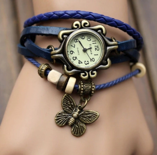 Reloj De Dama Pulsera De Cuero Con Adorno Oferta Especial