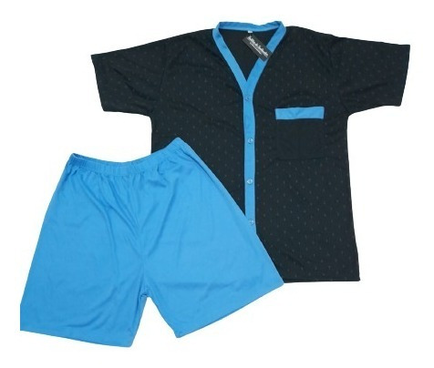 Pijama Short  Hombre Con Botones