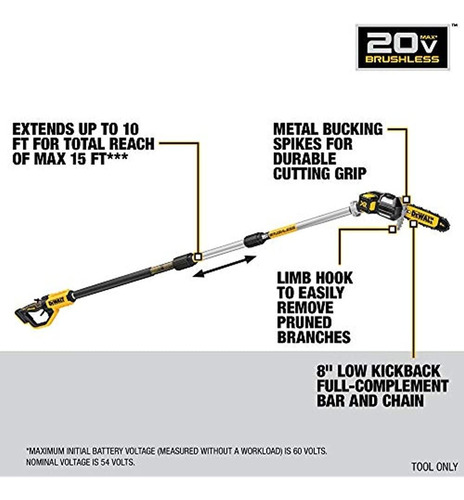 Sierra De Poste Dewalt 20v Max Xr, Alcance De 15 Pies, Solo 