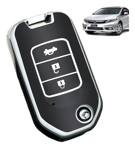 Capa Para Chave Canivete Honda Civic G9 G10 Fit Hrv Exl Tpu+