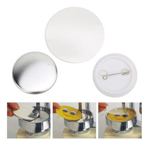 Chapas En Blanco De 37 Mm, 100 Piezas