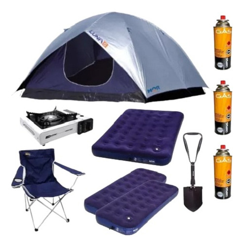 Conjunto Camping C/barraca Luna 6 +colchão Casal E Acessório