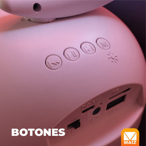 Bocina Bluetooth Luces Led Recargable Radio Fm Astronauta
