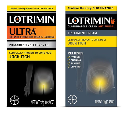 Lotrimin Ultra & Lotrimin Jock Itch Crema 2 Pack Original 