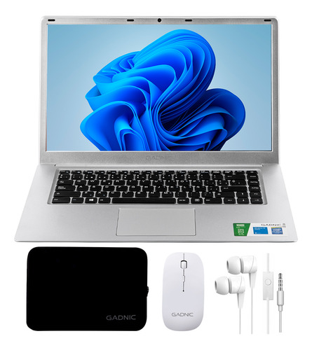 Notebook Gadnic 15.6 Pulgadas Intel Windows 10 Cloudbook 4gb Ssd Color Plateado