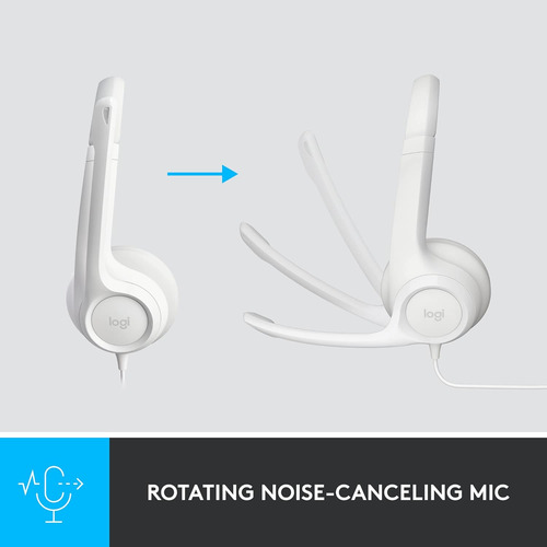 Logitech H390 Wired Headset For Pc/laptop, Auriculares Es...