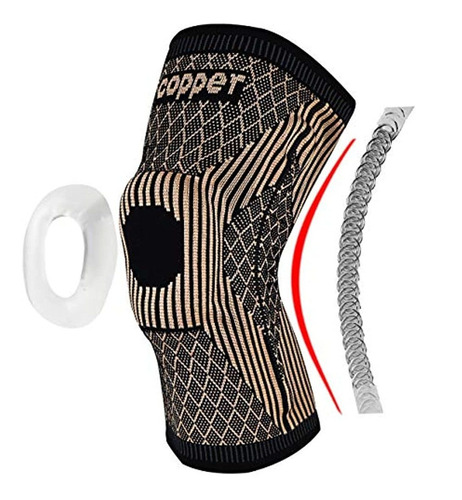 Copper Knee Brace With Side Stabilizers And Patella Gel Pads