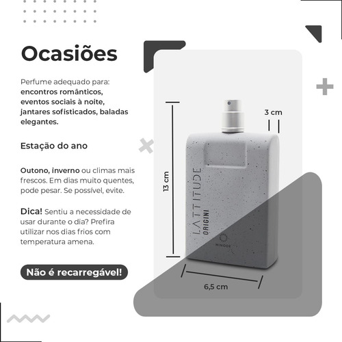 Lattitude Origini 100ml Hinode Deo Colônia Perfume Masculino + Brinde