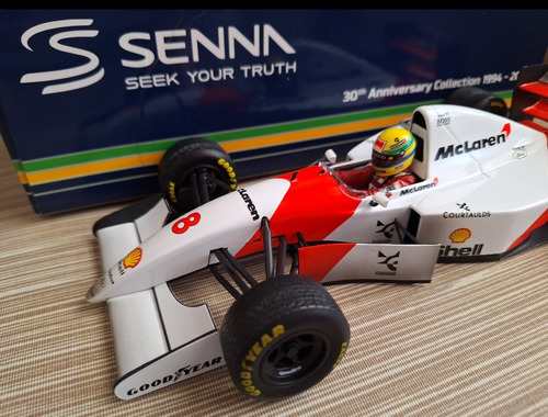 F1 Mclaren Mp4/8 Gp Europa Dirty Version Ayrton Senna 1/18 Branco