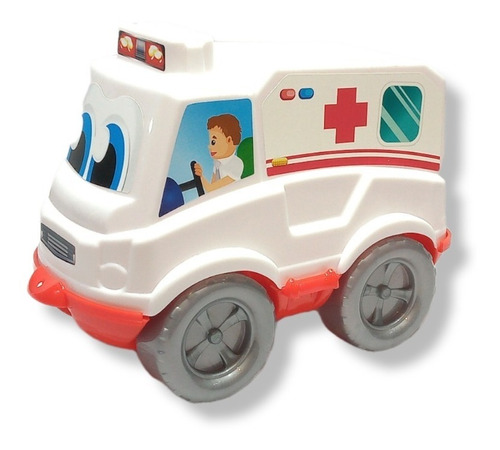 Auto De Plástico Grande Infantil Camioneta Ambulancia.