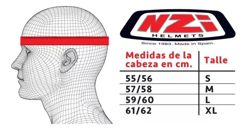 Casco Moto Integral Nzi Eurus 4 Doble Visor + Spoiler Gaona Branded Antracita/amarillo Liso S