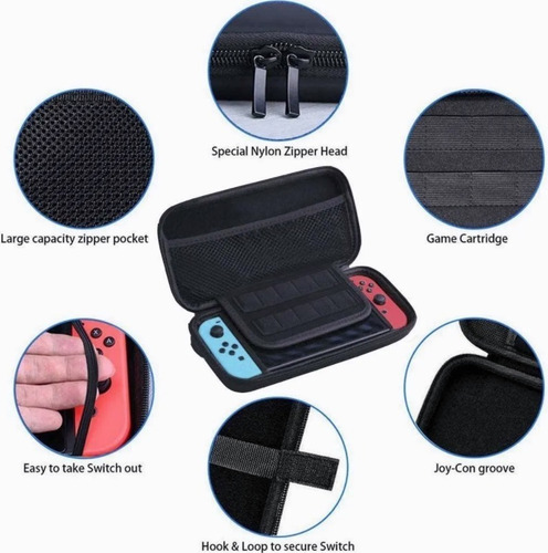 Imagen 3 de 9 de Nintendo Switch Kit De Accesorios Con Estuche Para 16 En 1