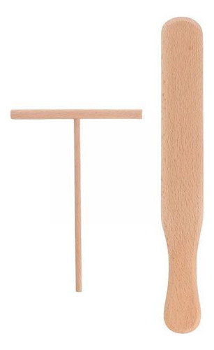 2 Set De Utensilios De Cocina En Madera Natural 2 Piezas