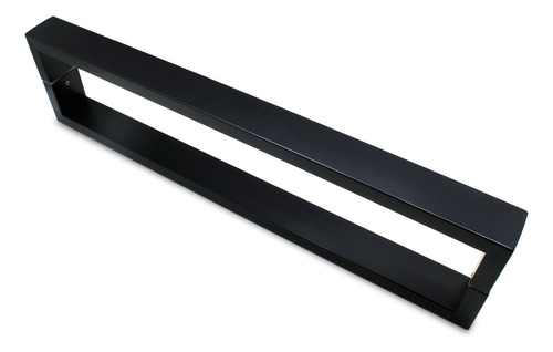 Puxador Inox Chato U 80cm Porta De Madeira Preto 40x20