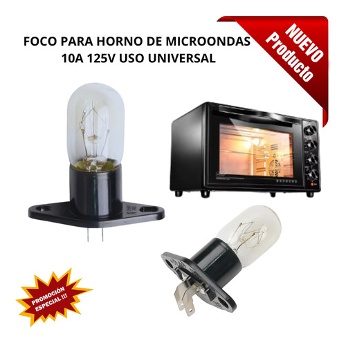 Foco Para Horno De Microondas Uso Universal 10a 125v