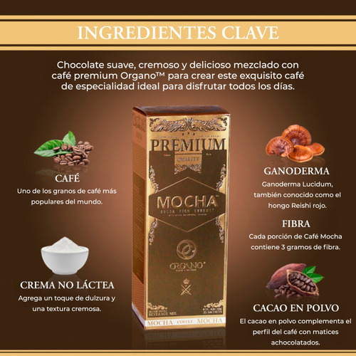 Organo | Café Latte 20u + Café Mocha 15u | Hongo Adaptógeno