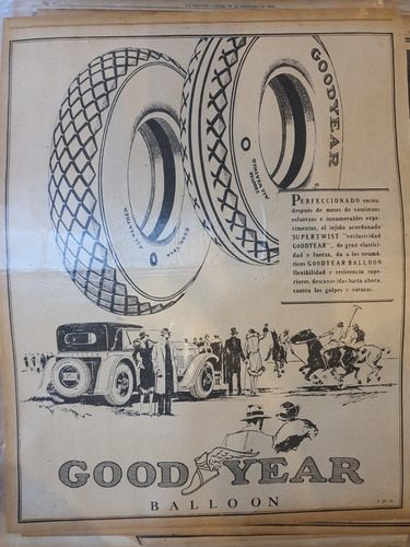 Publicidad Original Año 1926- E19404-neumaticos Goodyear