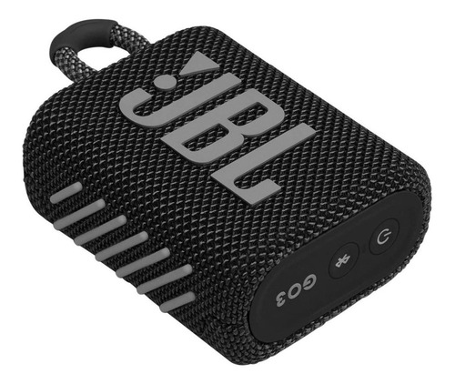 Imagen 3 de 10 de Parlante JBL Go 3 portátil con bluetooth waterproof negro 110V/220V