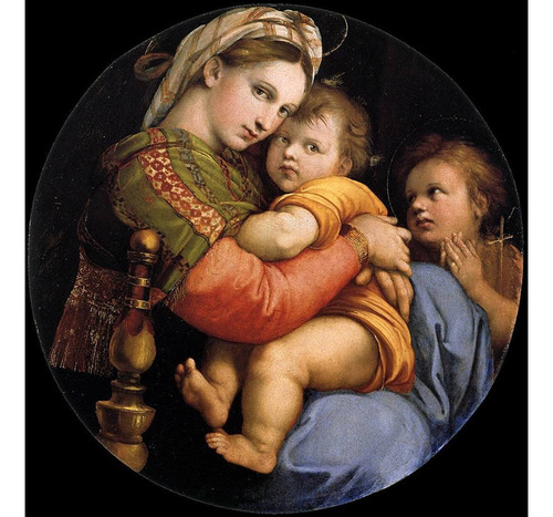 Lienzo Lienzografía Virgen María Impresión Reproducción60x90