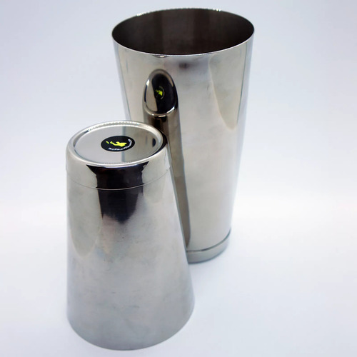 Coctelera Boston Tin Premium (tin 28oz + Mini Tin 18oz) Plateado
