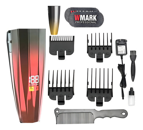 Maquina De Corta Cabelo Wmark Ng 222 Red Profissional