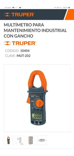 Truper Pinza Amperimetrica Mut-202