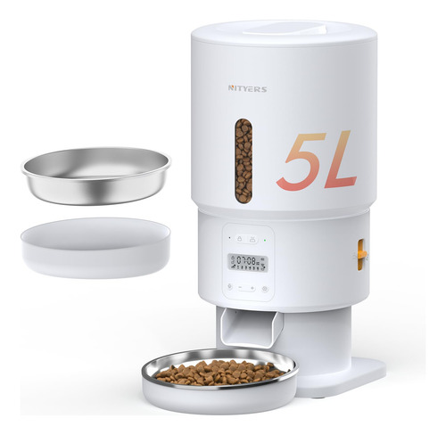 Nityers Comedero Automático Para Gatos Dispensador De Comida