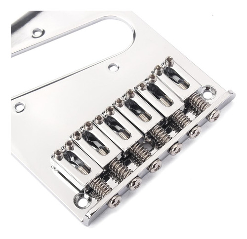 Chrome 6 Saddle Bridge Para Caster Electric Guitar