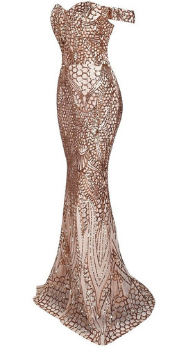 Vestidos De Fiesta Dorado Hombros Caidos Sexy | Envío gratis Vestidos De Fiesta Dorado Hombros Caidos Sexy | Envío gratis