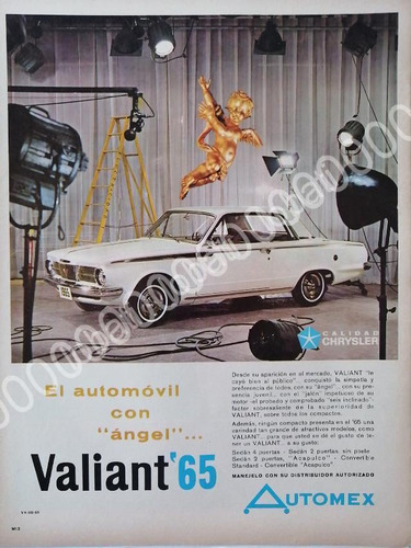 Cartel Retro Autos Chrysler Dodge Valiant 1965 /n80