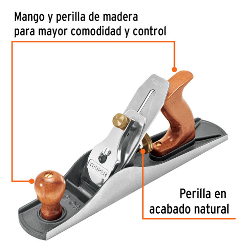 Cepillo Para Carpintero #5 Base Lisa, Truper 12012