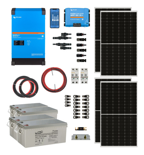 Kit Energia Solar Inversor Cargador 3kva 6,3kwh Día Victron