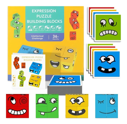Puzzle Expresión Facial, Juego Rompecabezas Montessori