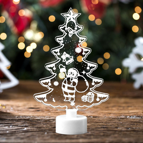 6 Luces Coloridas De Decoración Navideña, Árbol De