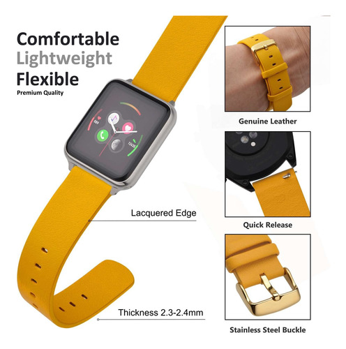 Correas De Reloj De Cuero Flexibles Para Hombres Y Mujeres,