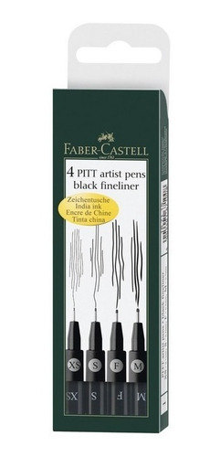 Caneta Faber Castell Pitt 04 Black Fineliner (xs,s,f,m)