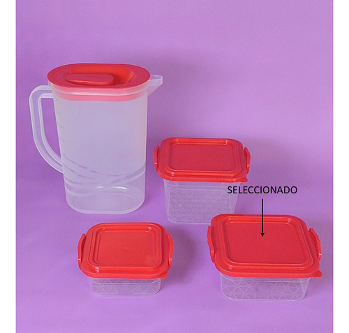 6 Contenedores Cuadrados De 500 Ml, Recipientes Complan