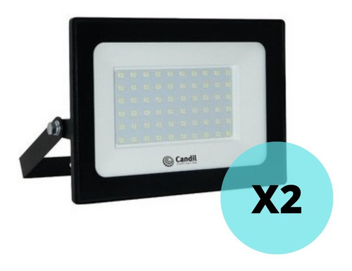 Imagen 2 de 6 de Reflector Led 50w Proyector Exterior Ip65 Luz Fria Pack X2