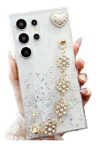 Para Samsung S25u/s23/s22/n20/a54/s10 Funda Brillo C/amor