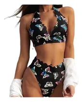 Comprar Hermosas Mallas Bikinis De Dama Tiro Alto 2pcs En Stock !!