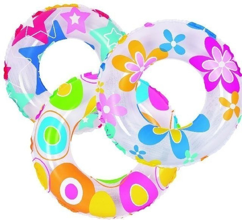 Flotador Aro Inflable Salvavidas Infantil Juguete Pileta Color Flores