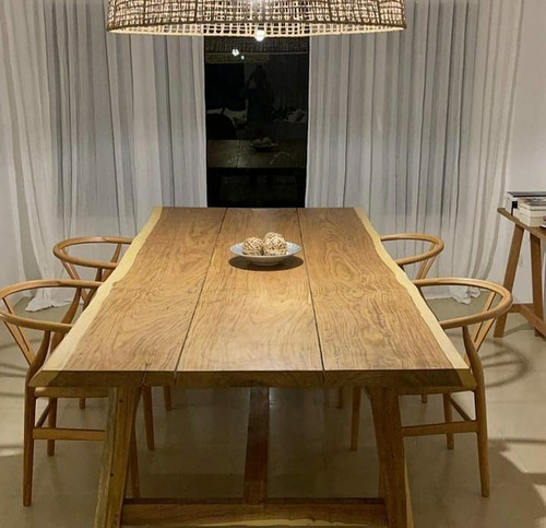 Mesa Lonja En Incienso 100% Madera Maciza 