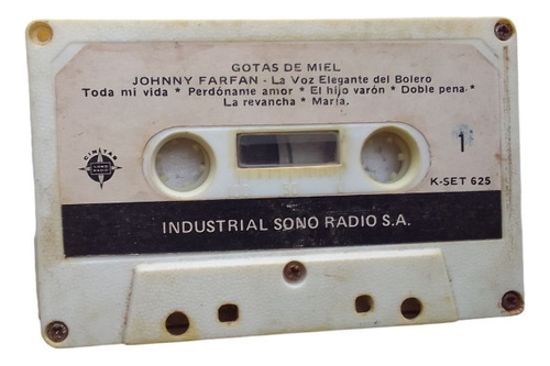 Cassette Johnny Farfán Gotas De Miel Boleros Sin Carátula 