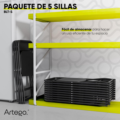 Silla Plegable Plástico Hdpe Ligera Folding Chair Silla Jardín Eventos Fiestas Reuniones Para Exterior Paquete De 5 Sillas